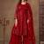 Red embroidered sequence net sharara style