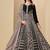 Black embroidered sequence velvet anarkali suit