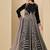 Black embroidered sequence velvet anarkali suit