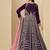 Purple embroidered sequence velvet anarkali suit
