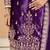 Purple embroidered sequence velvet dhoti style