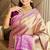 golden beige & wine color soft tissue silk zari weaving & lace border saree
