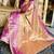 golden beige & wine color soft tissue silk zari weaving & lace border saree