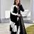 Jaipuri Black Anarkali Gown With Dupatta Set