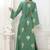 Moss green nida fabric Printed kaftan islamic kaftan