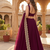 Wine Purple Lehenga Set with dupatta and lace detailing
