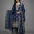 Blue Color Pure Jimi SIlk Embroidery Work Wedding Wear Plazo Set