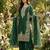 Green Color Pure Jimi SIlk Embroidery Work Wedding Wear Plazo Set