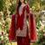 Red Color Pure Jimi SIlk Embroidery Work Wedding Wear Plazo Set