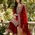 Red Color Pure Jimi SIlk Embroidery Work Wedding Wear Plazo Set