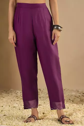 Purple women kurta pant set