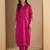 Rani-pink women kurta pant set