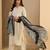 White-black women kurta pant dupatta set