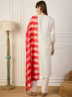 White women kurta pant dupatta set 2