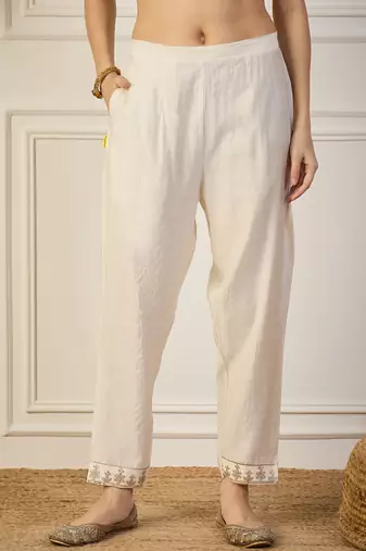 White women kurta pant dupatta set