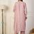 Pink women kurta pant dupatta set