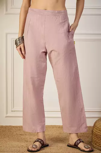 Pink women kurta pant dupatta set