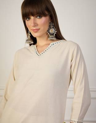 Off-white women kurta pant set 2