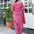 Pink women kurta pant dupatta set