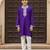 Purple embroidered cotton kurta set