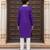 Purple embroidered cotton kurta set