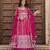 Pink embroidered tissue anarkali set