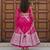 Pink embroidered tissue anarkali set