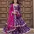 Purple embroidered brocade anarkali set