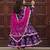 Purple embroidered brocade anarkali set
