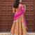 Yellow embroidered cotton lehenga set