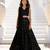 Black embroidered georgette lehenga set