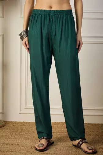 Teal women kurta pant dupatta set