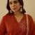 Rust women kurta pant dupatta set