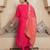 Pink women kurta pant dupatta set