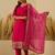 Pink women kurta pant dupatta set