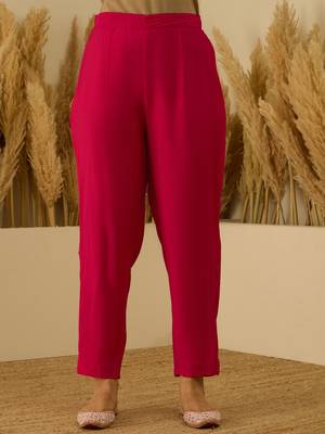 Pink women kurta pant dupatta set 4