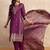 Purple women kurta pant dupatta set