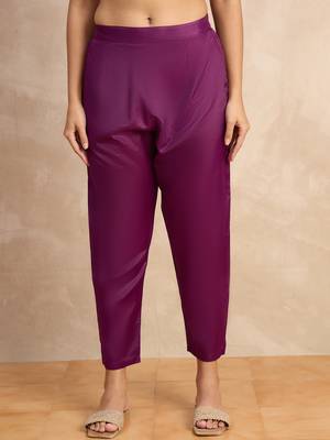 Purple women kurta pant dupatta set 4