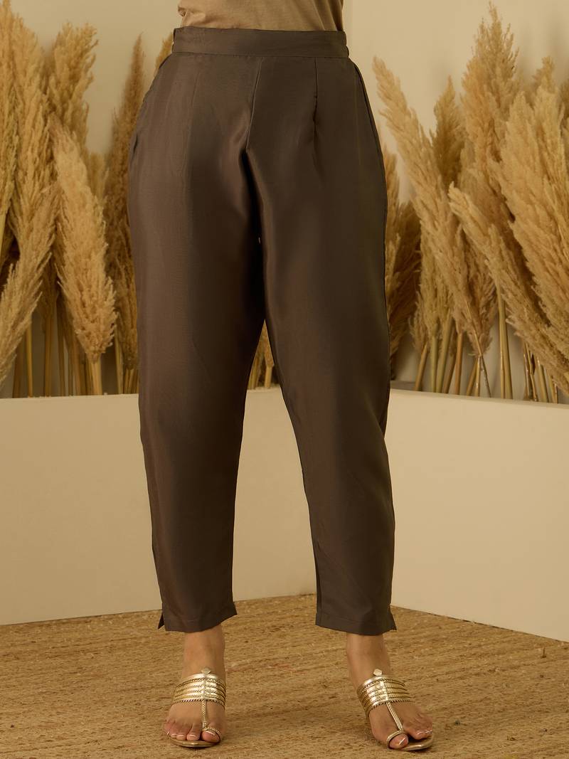 Grey women kurta pant dupatta set