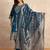Teal-blue women kurta pant dupatta set