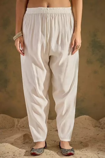 White women kurta pant dupatta set