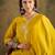 Yellow women kurta pant dupatta set
