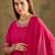 Pink women kurta pant dupatta set