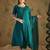 Teal women kurta pant dupatta set
