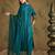 Teal women kurta pant dupatta set
