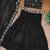 black georgette party lehenga with embroidered choli