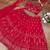 Vibrant Crimson Red Sequin Embellished Lehenga Set