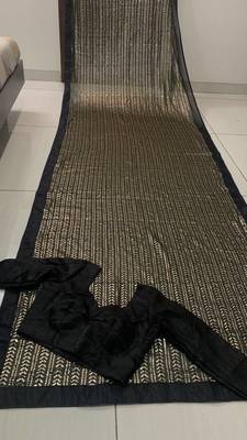Black Color Shimmering Sequins Georgette Saree 3