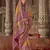 Mustard silk blend printed saree with unstitched blouse piece