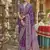 Purple silk blend printed saree with unstitched blouse piece